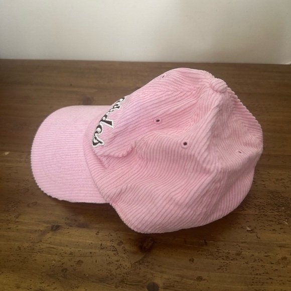 Rare Pink Corduroy Adidas Script Strapback Hat - Picture 2 of 4
